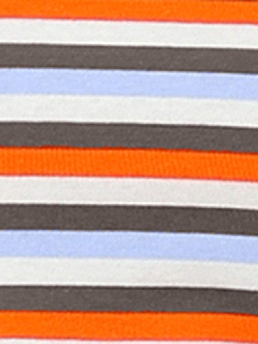3/4 Sleeve Round Neck Casual Striped T-Shirt