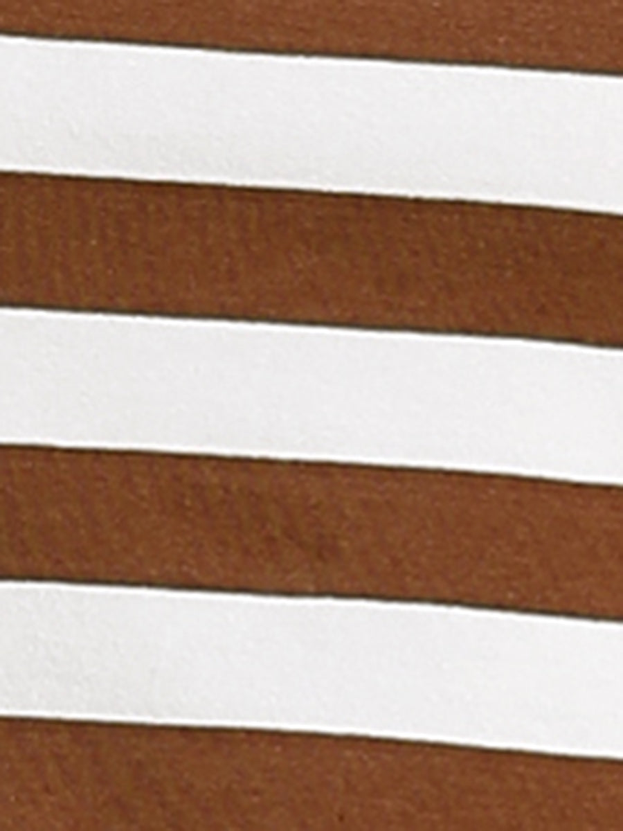 3/4 Sleeve Round Neck Casual Striped T-Shirt