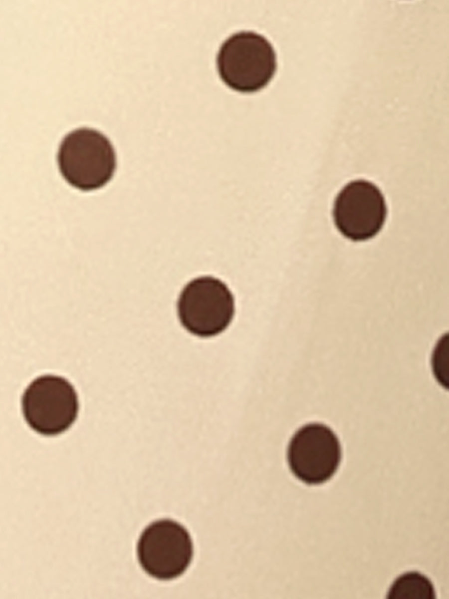 Polka Dot Peter Pan Collar Bow Tie Neck Puff Sleeve Vintage Shirt