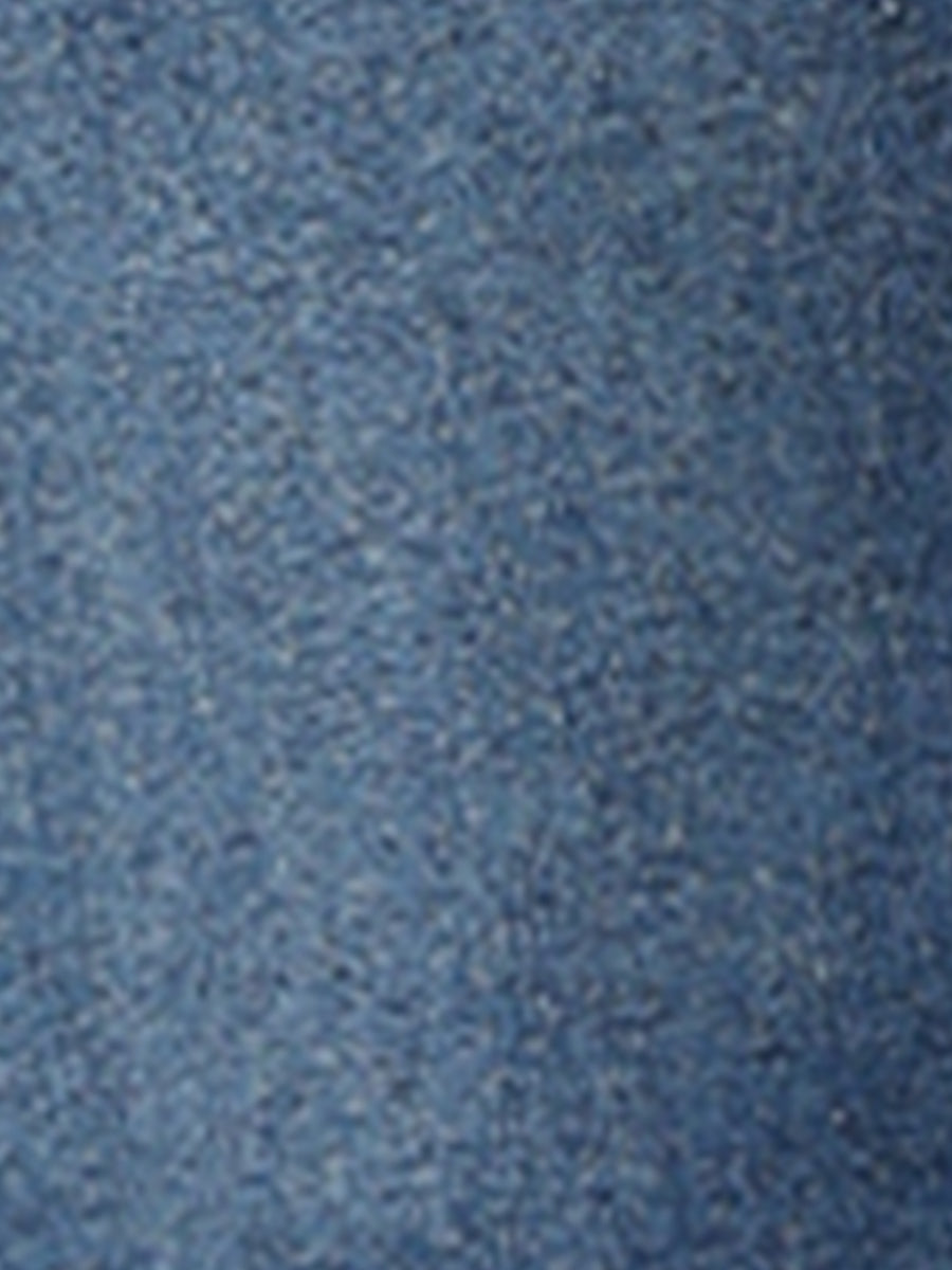 Casual High Waist Back Slit Stretch Denim Midi Skirt