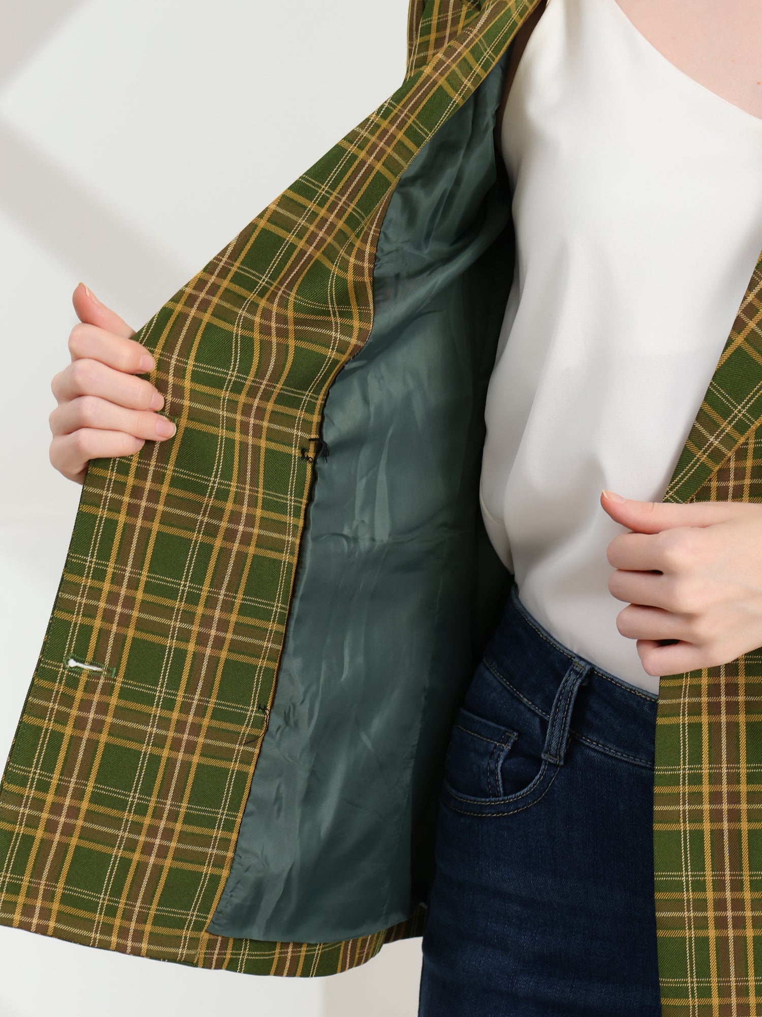 Notched Lapel Double Breasted Work Formal Blazer