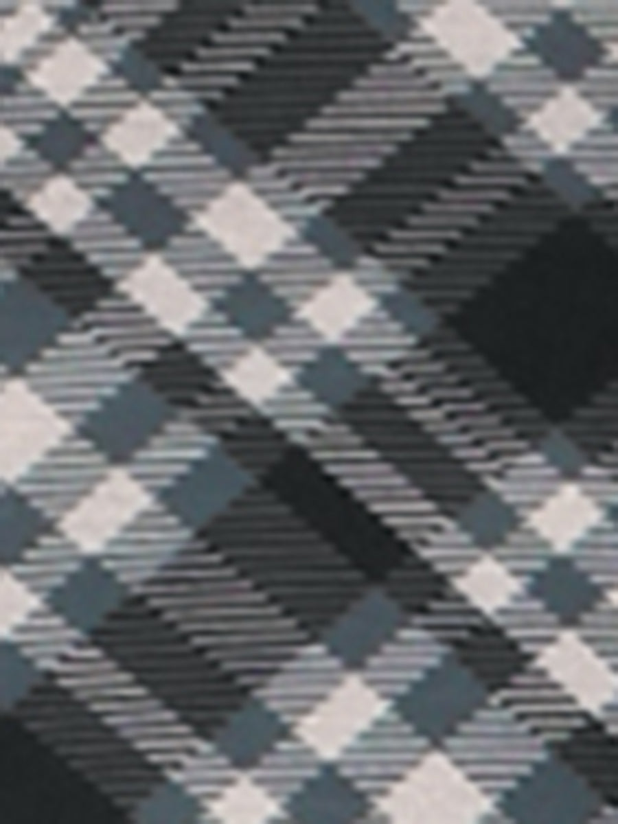 Peter Pan Collar Contrast Color Button Decor Plaid Dress