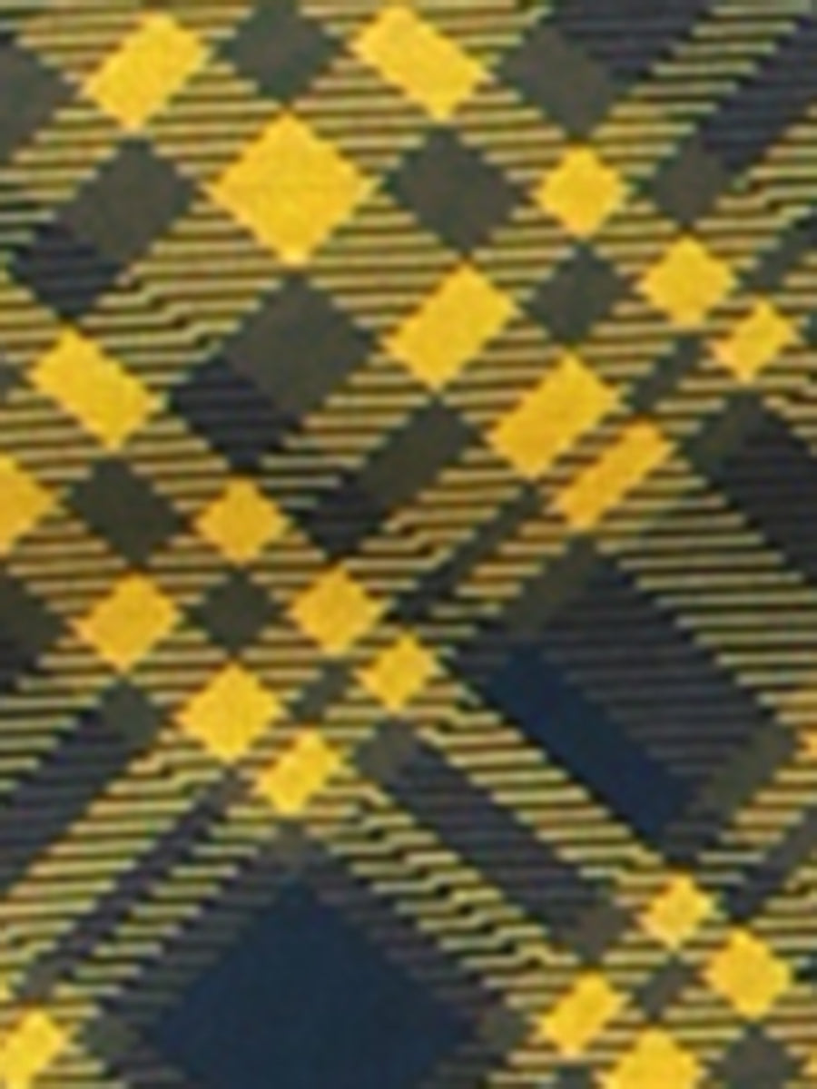 Peter Pan Collar Contrast Color Button Decor Plaid Dress