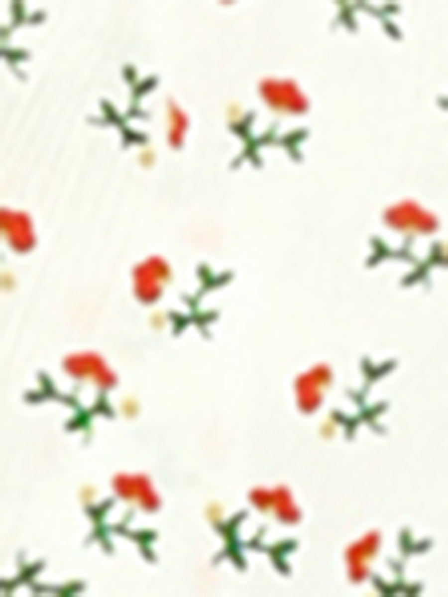 Peter Pan Collar Tie Neck Short Sleeve A-Line Belted Floral Dress