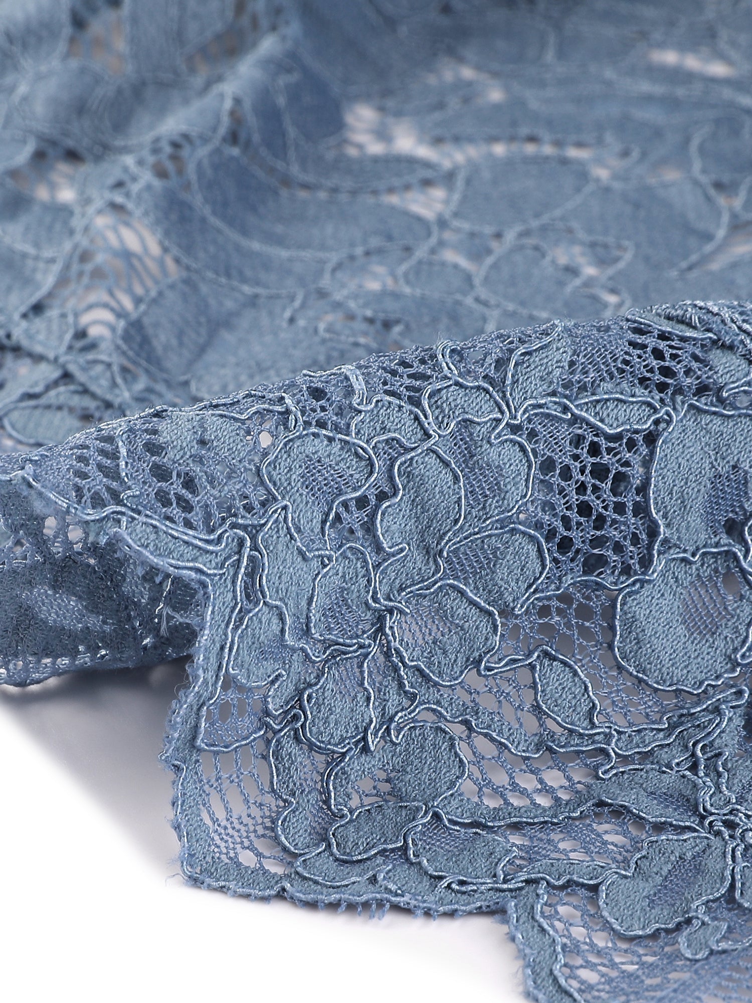 Lace 3/4 Sleeves Sheer Floral Cropped Bolero Shrug