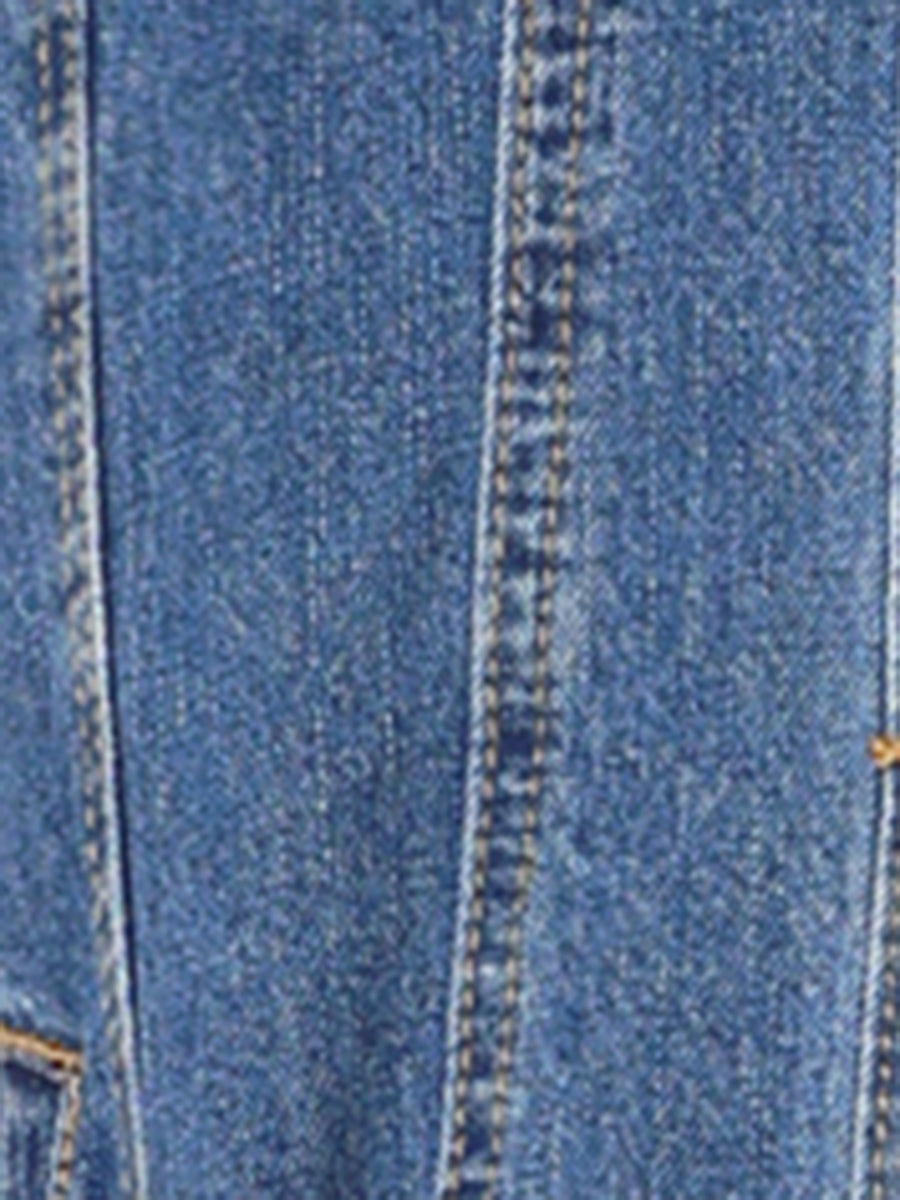 Distressed Long Sleeve Ripped Casual Denim Jacket