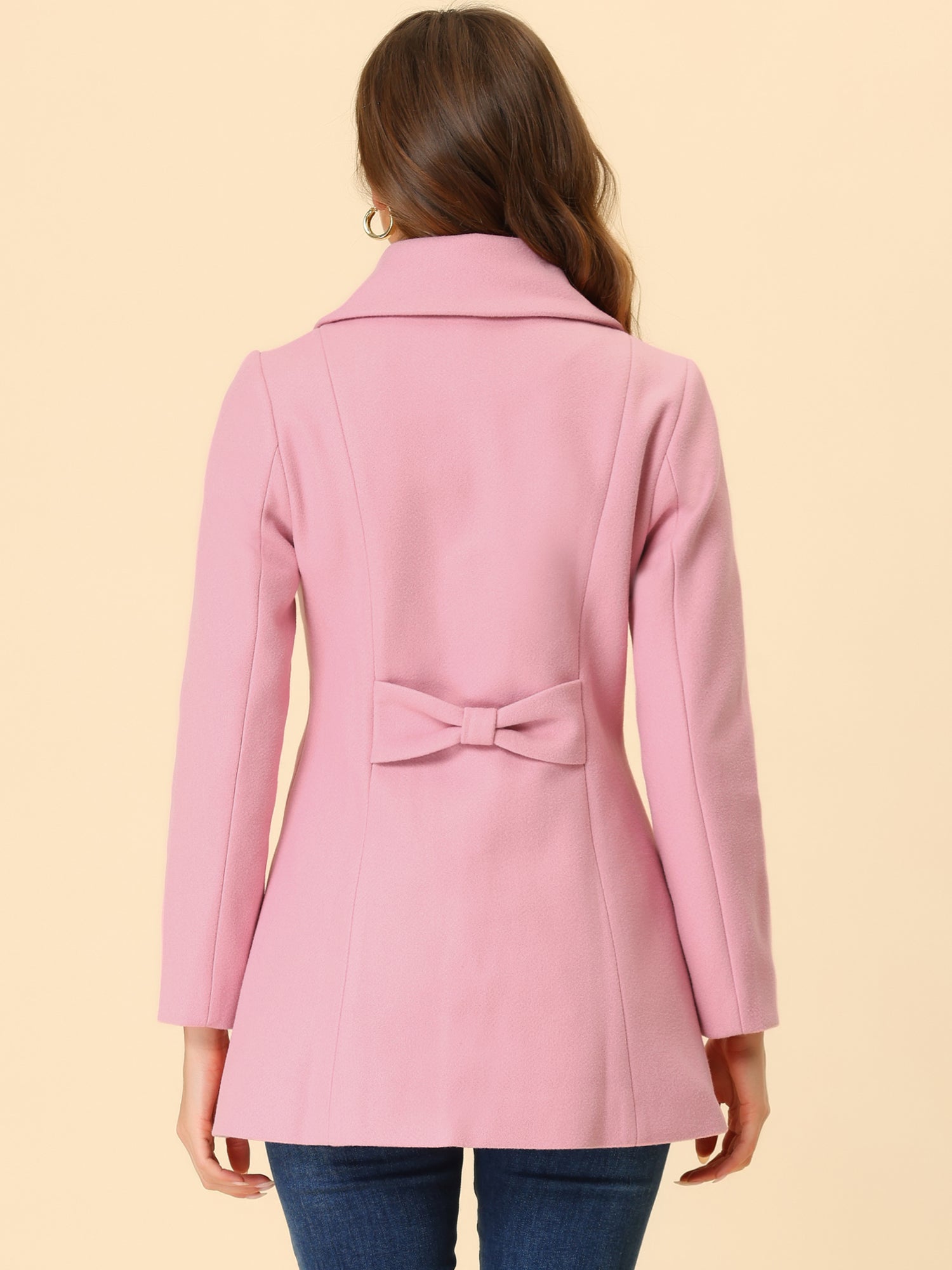 Turn Down Collar Overcoat A-Line Single Breasted Winter Coat