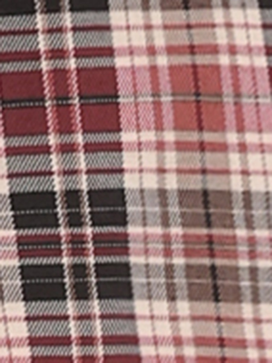 Plaid Notched Lapel One Button Houndstooth Blazer Jacket