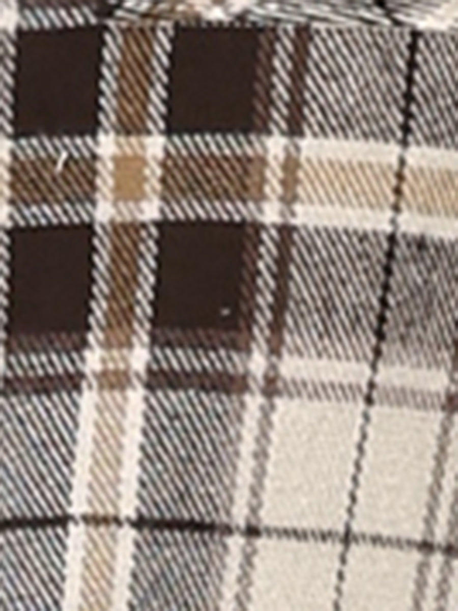 Button Down Cotton Classic Western Plaid Shirt