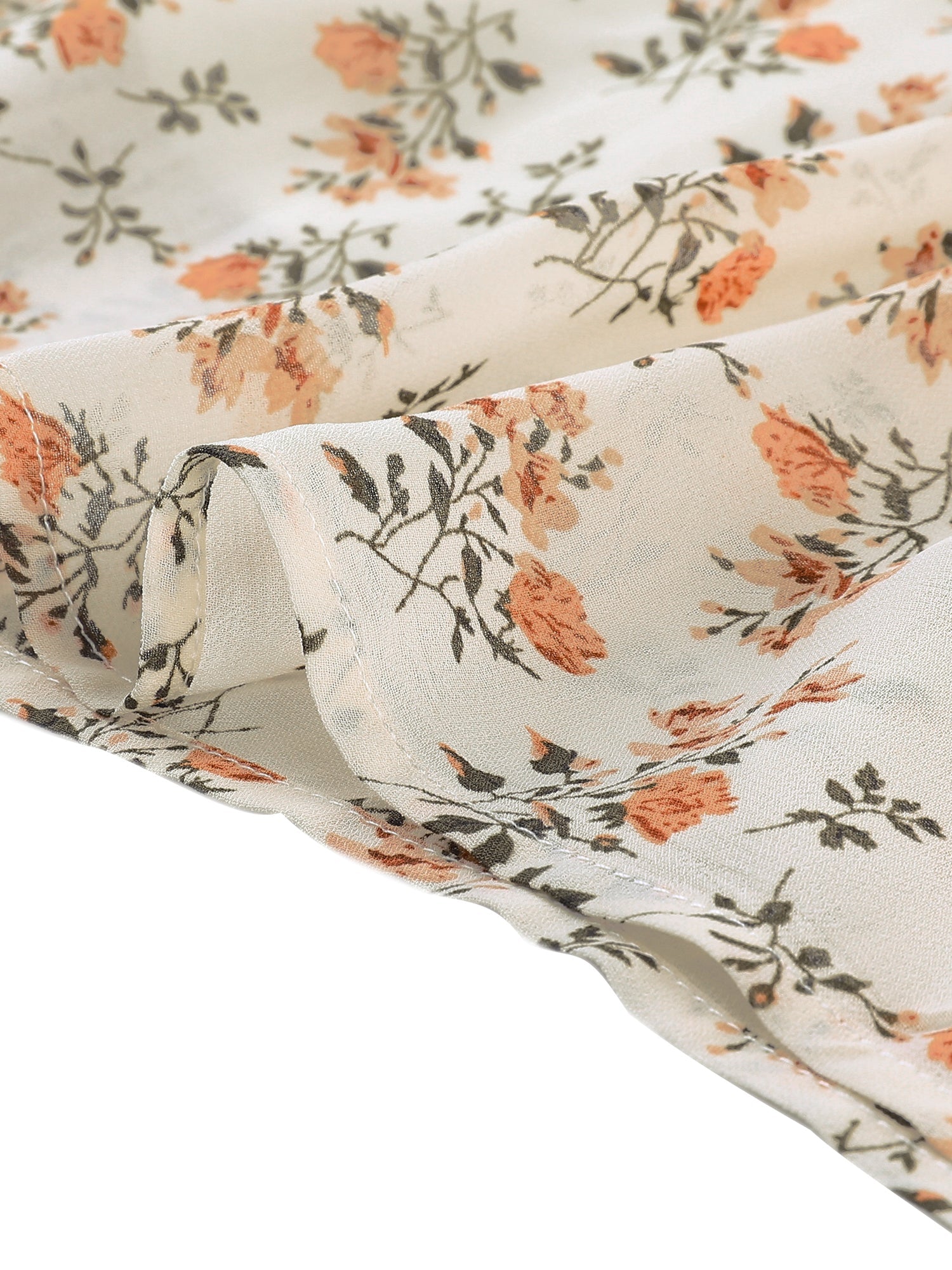 Ruffle Boho Chiffon Floral Printed Long Tiered Midi Skirt