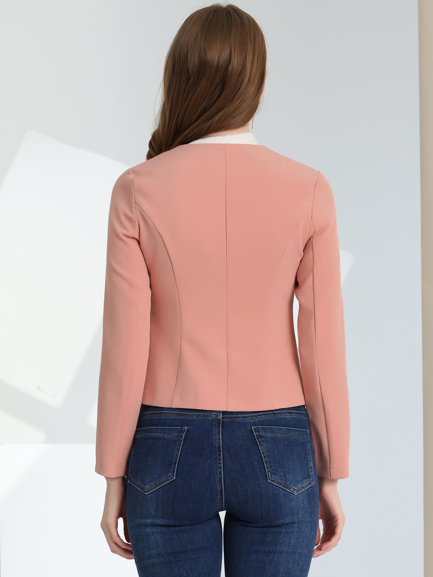 Fall Casual Jacket Elegant Button Front Work Office Blazer