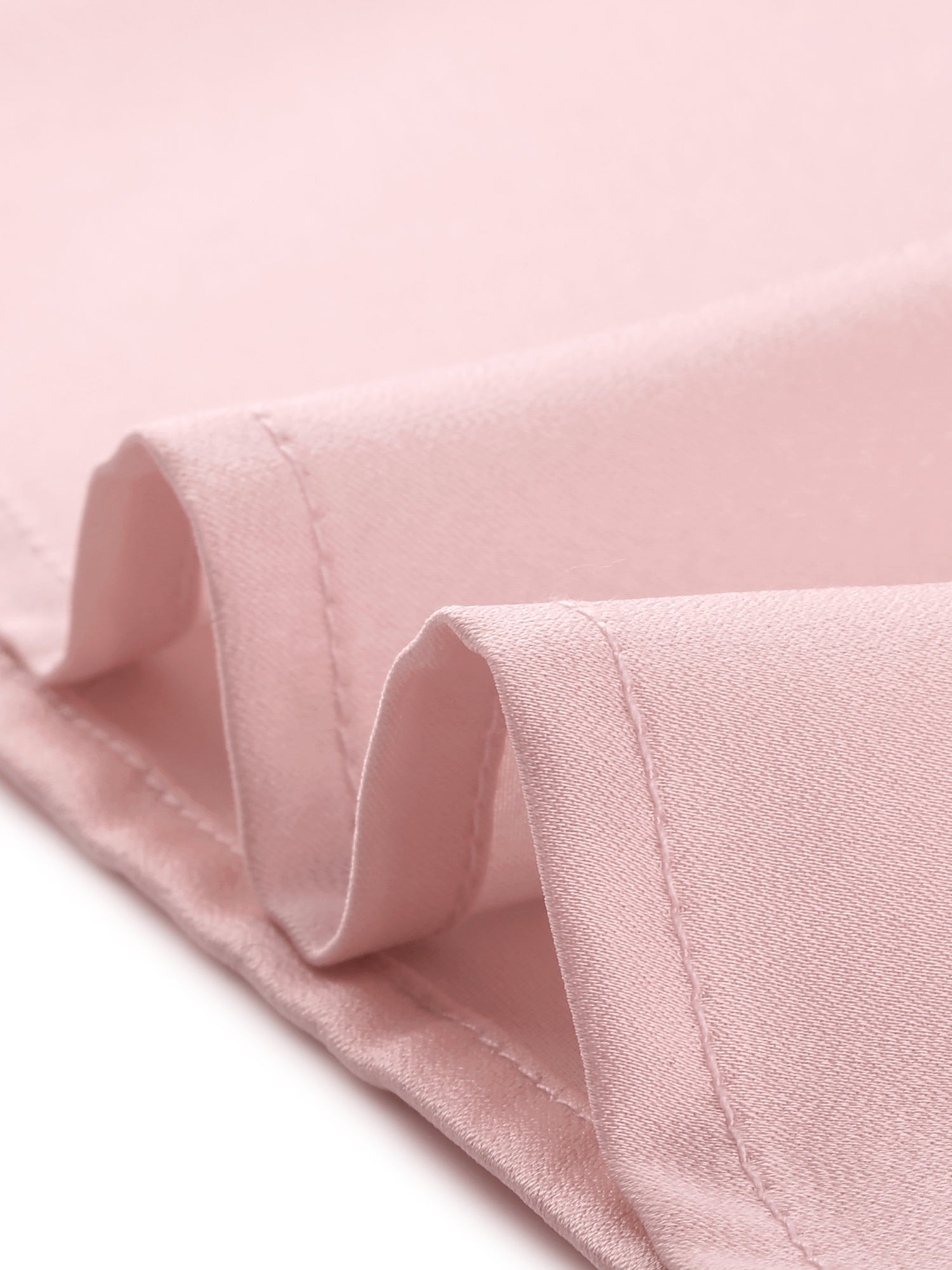 Satin Blouse Puff Sleeve Stand Collar Work Top