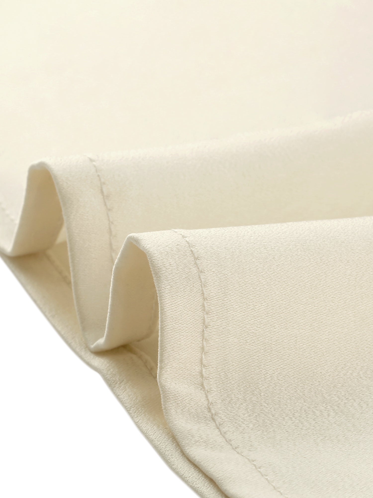 Satin Blouse Puff Sleeve Stand Collar Work Top