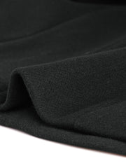 Double Breasted Pea Coat Notched Lapel Blazer Peplum Jacket