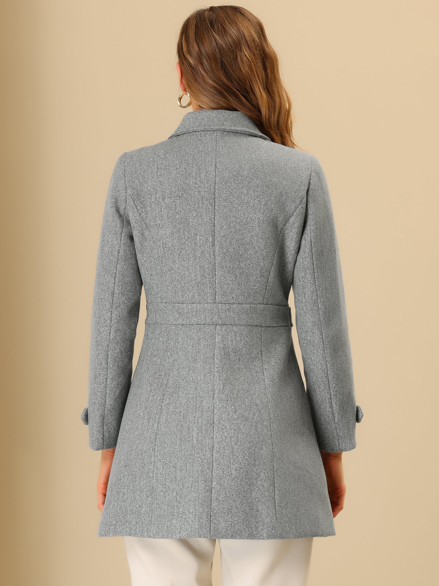Winter Classic Outwear Overcoat with Pockets Single Breasted Coat