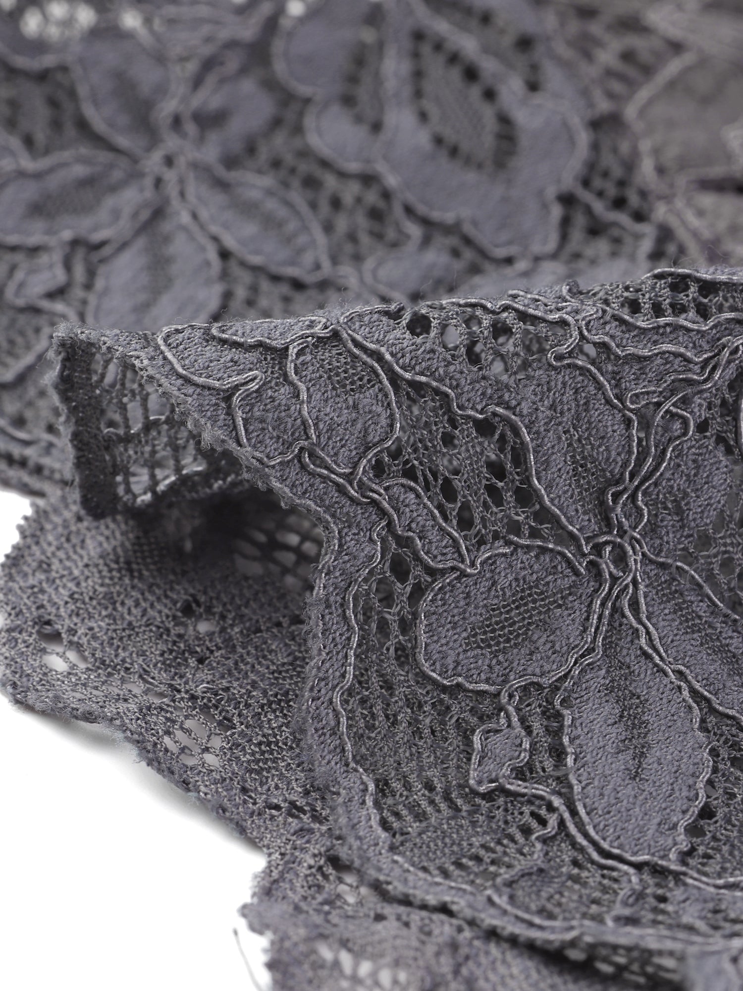 Lace 3/4 Sleeves Sheer Floral Cropped Bolero Shrug
