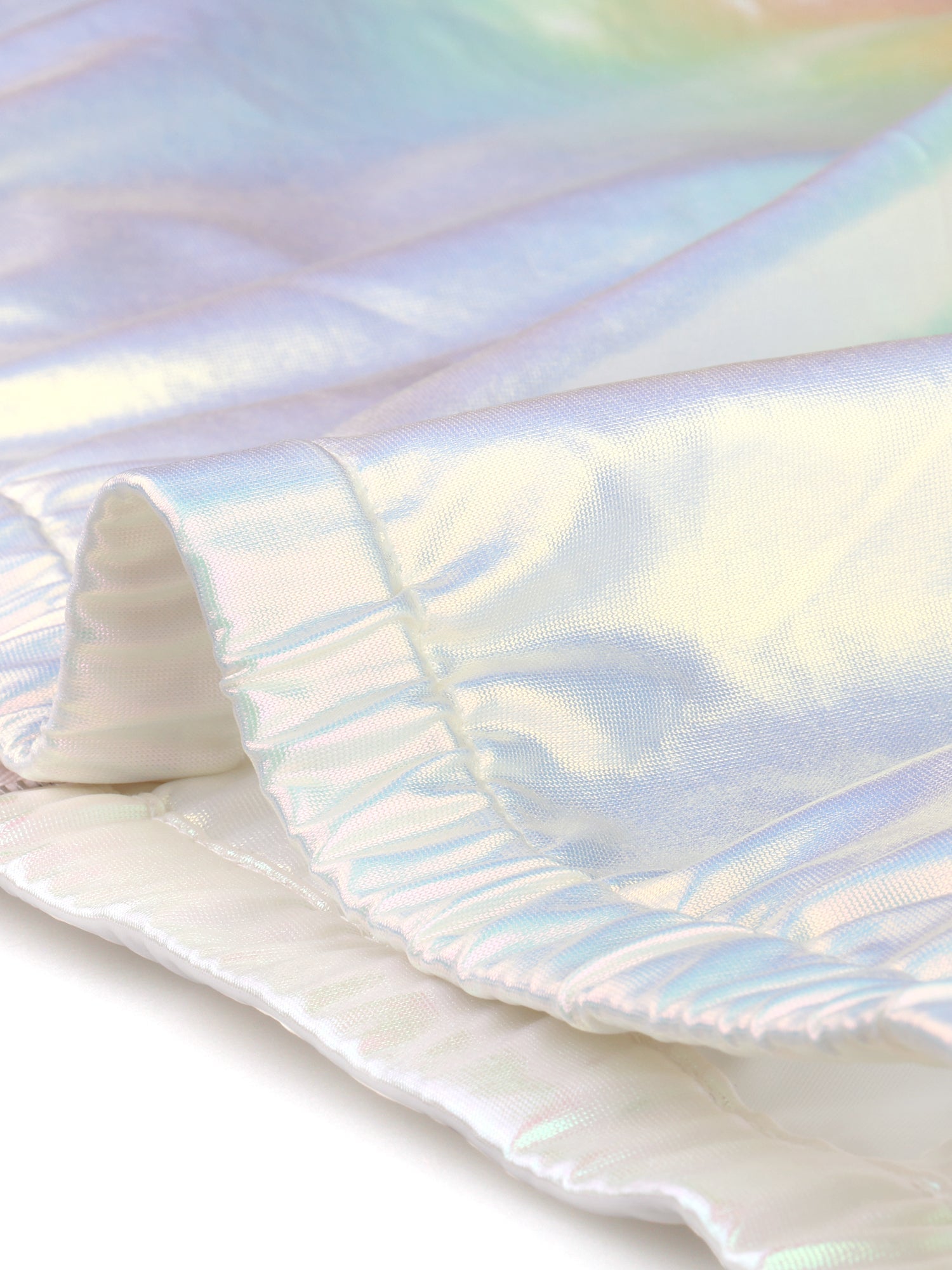 Holographic Party Shiny Lightweight Zipper Hooded Metallic Jacket