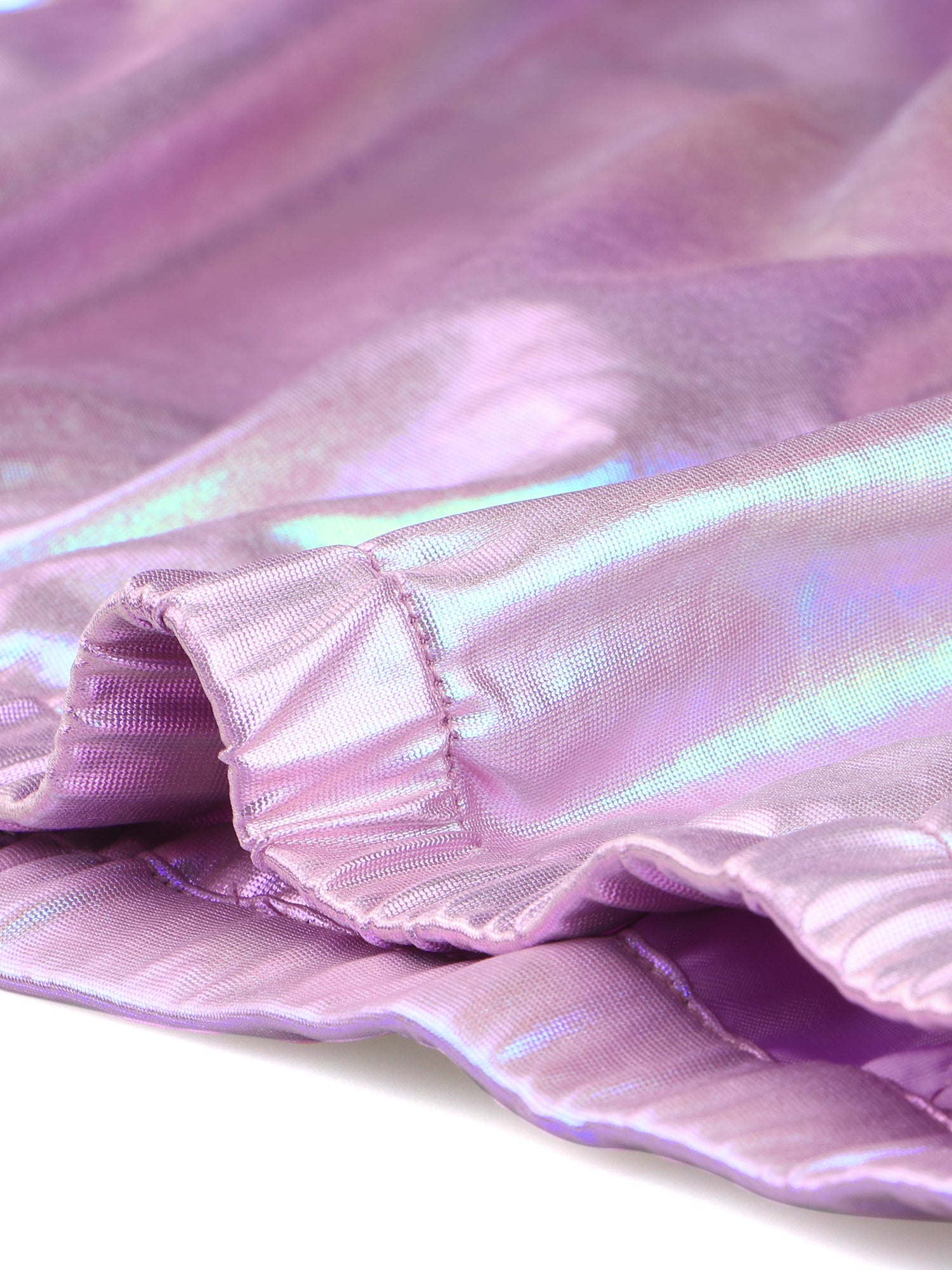 Holographic Party Shiny Lightweight Zipper Hooded Metallic Jacket