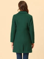 Notched Lapel Double Breasted Outwear Winter Long Coat