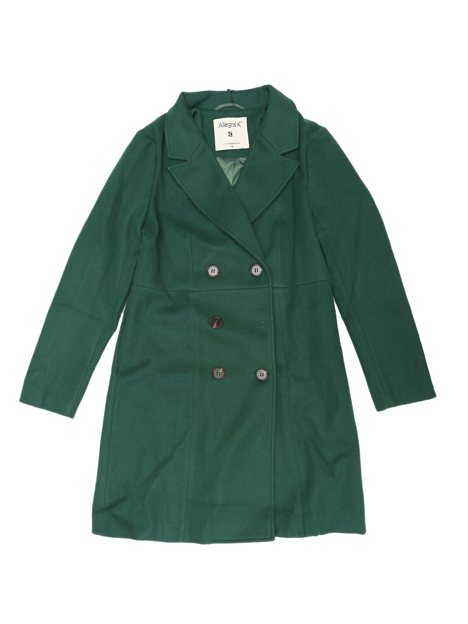 Notched Lapel Double Breasted Outwear Winter Long Coat