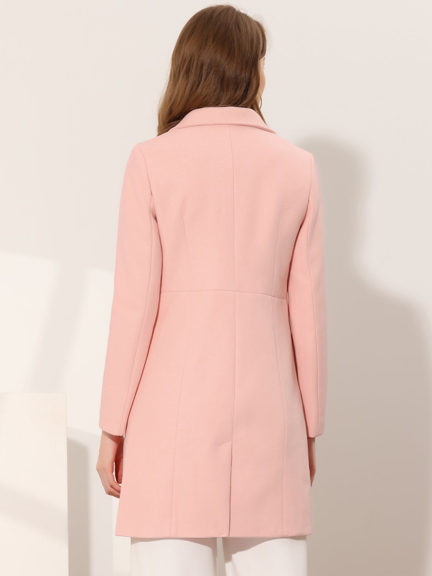 Notched Lapel Double Breasted Outwear Winter Long Coat