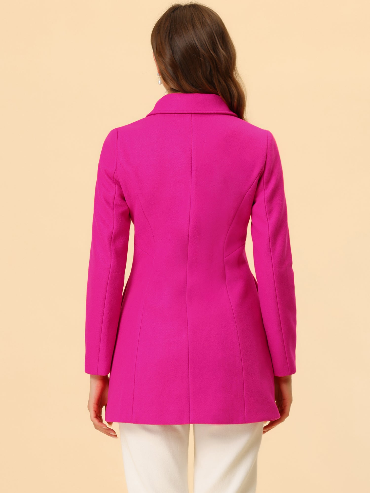 Peter Pan Collar Double Breasted Long Trench Pea Coat