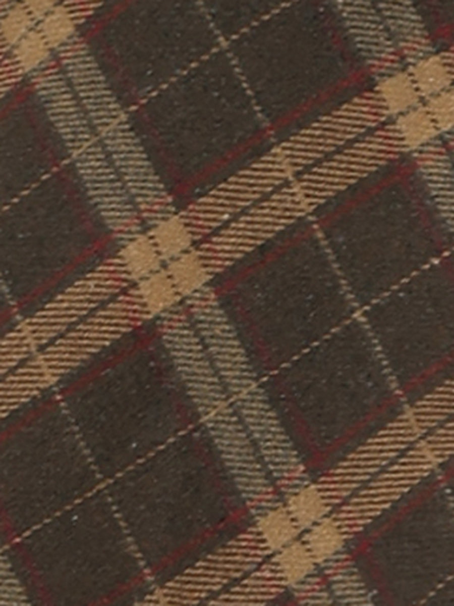 Plaid Tartan Vintage Elastic Waist Knee Length A-Line Skirt