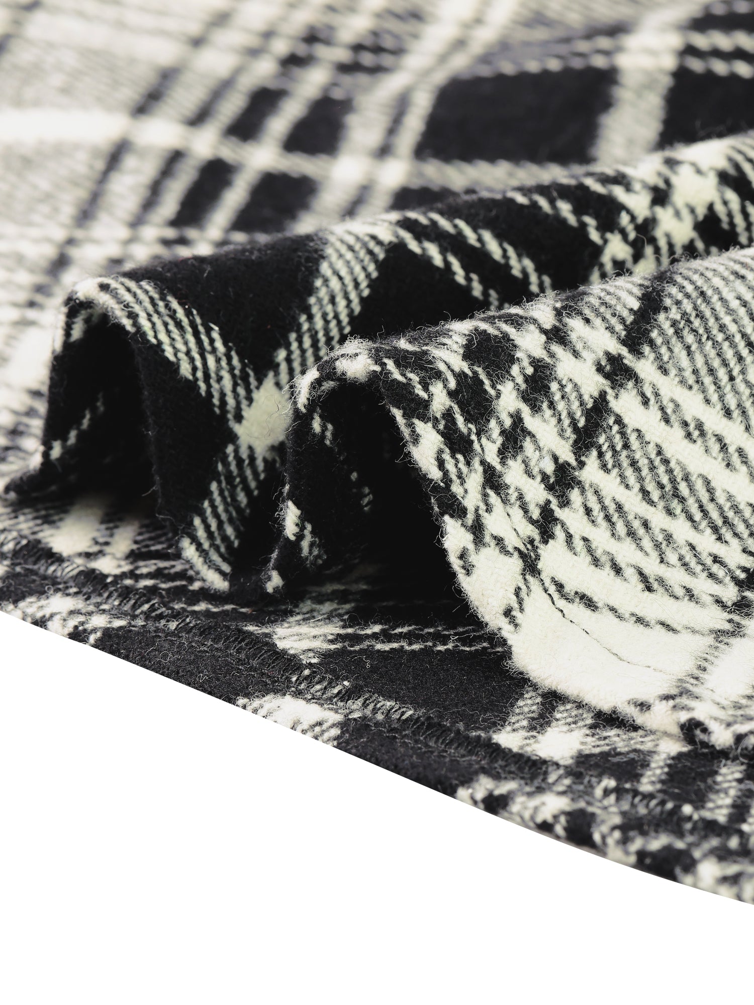 Plaid Tartan Vintage Elastic Waist Knee Length A-Line Skirt