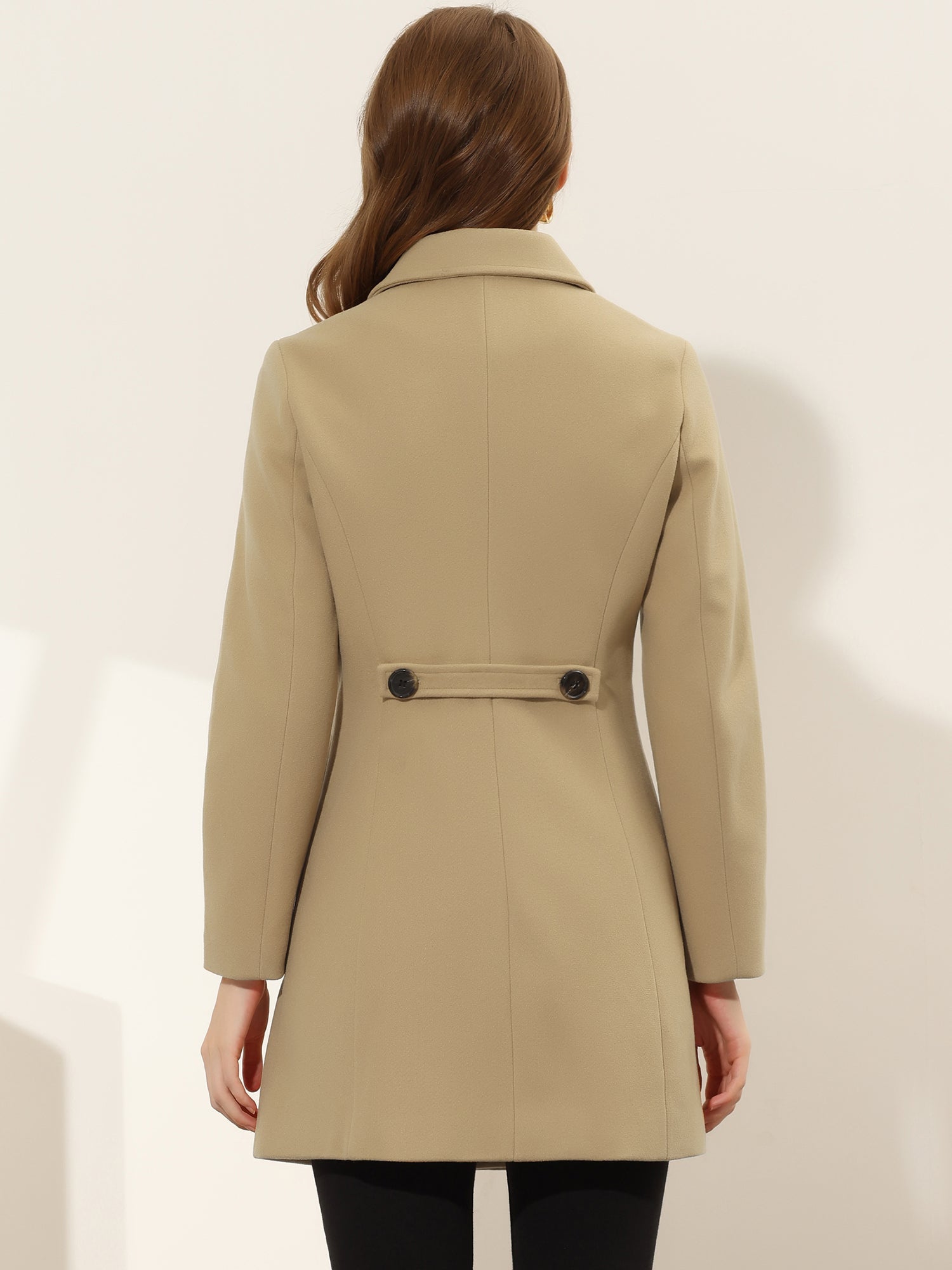Solid Winter Single Breasted Long Warm Pocketed Pea Coat