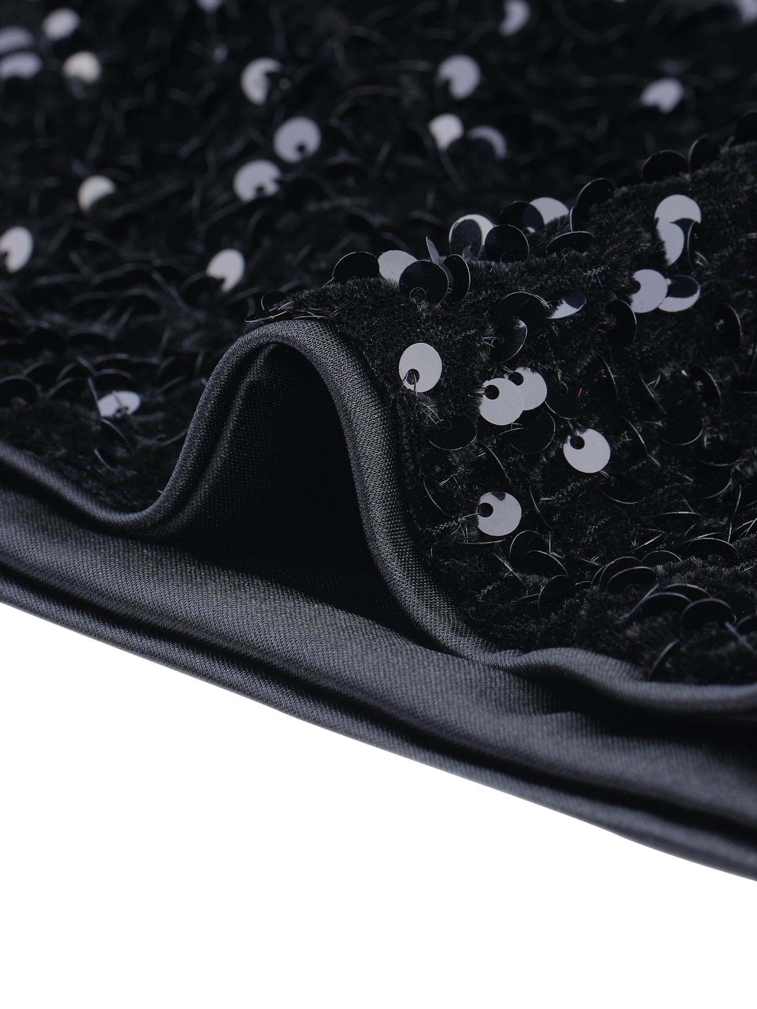Sequined Velvet Spaghetti Strap Club Party Cropped Cami Top