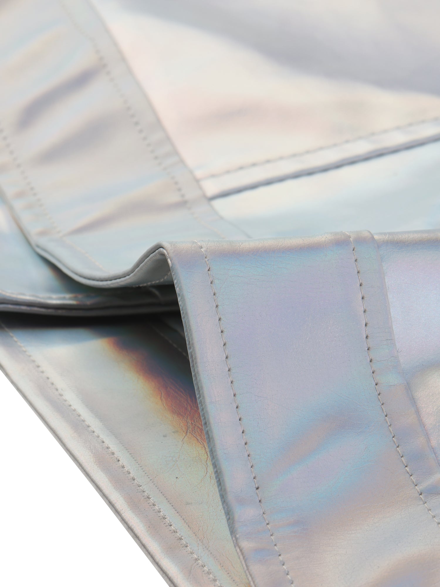 Metallic Biker Holographic Shiny Zipper Notched Jackets