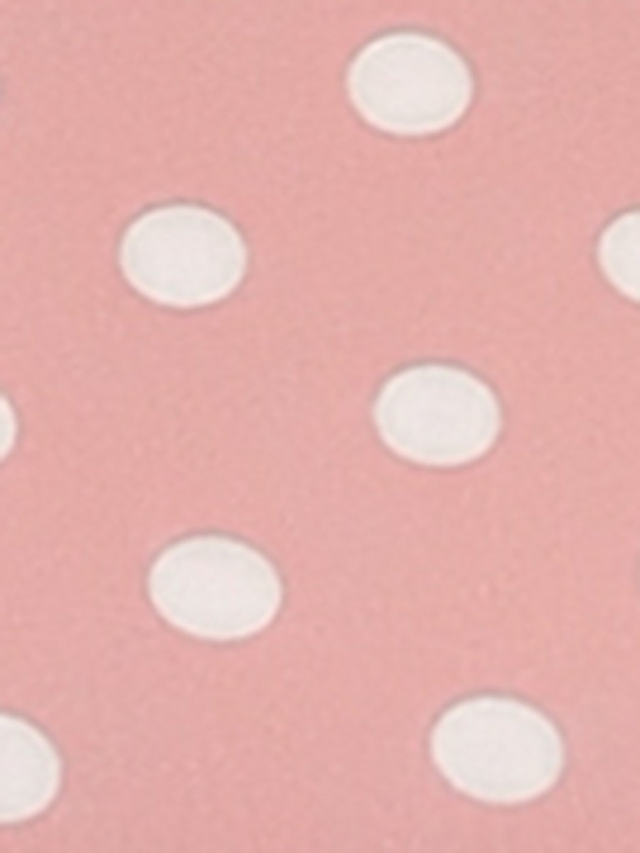 Polka Dots Contrast Peter Pan Collar Top 3/4 Sleeve Blouse Shirt