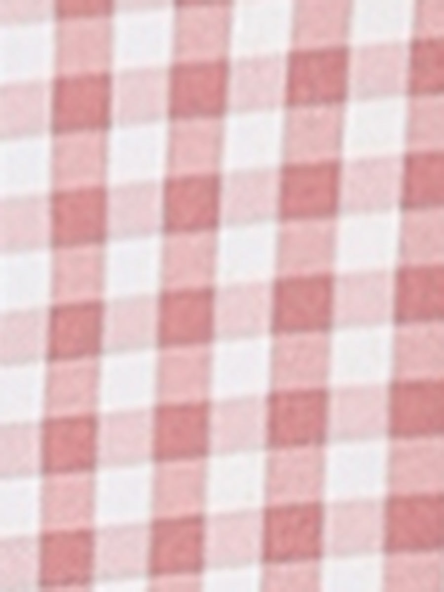 Gingham Checks Ruffled Peter Pan Collar 1960s Vintage Mini Dress