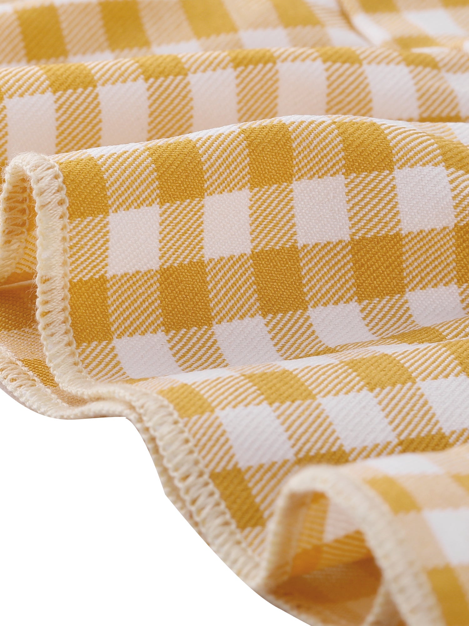 Gingham Checks Ruffled Peter Pan Collar 1960s Vintage Mini Dress
