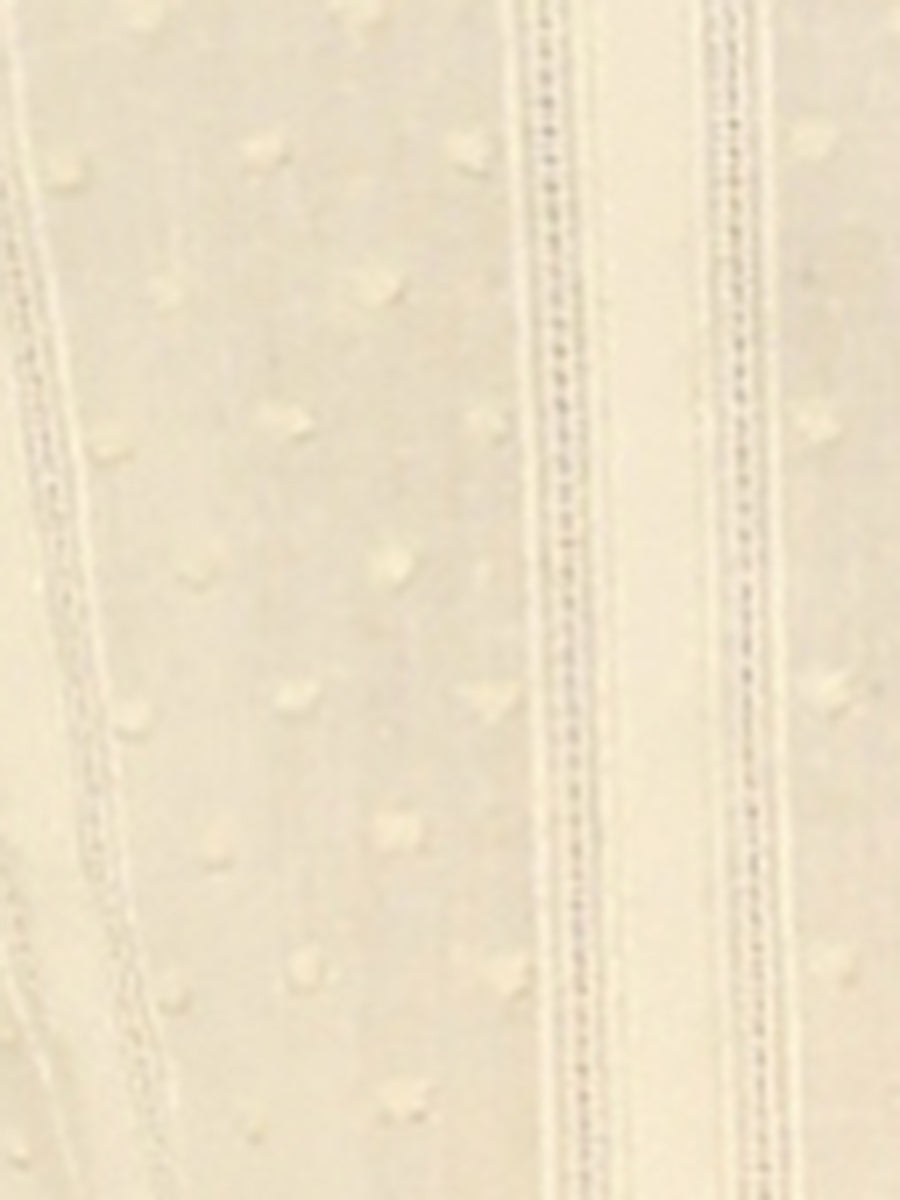 Peter Pan Collar Swiss Dots Short Sleeve Button Front Shirt Blouse