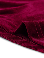 Ruffle Mock Neck Cutout Shirt Long Sleeve Gothic Velvet Blouse