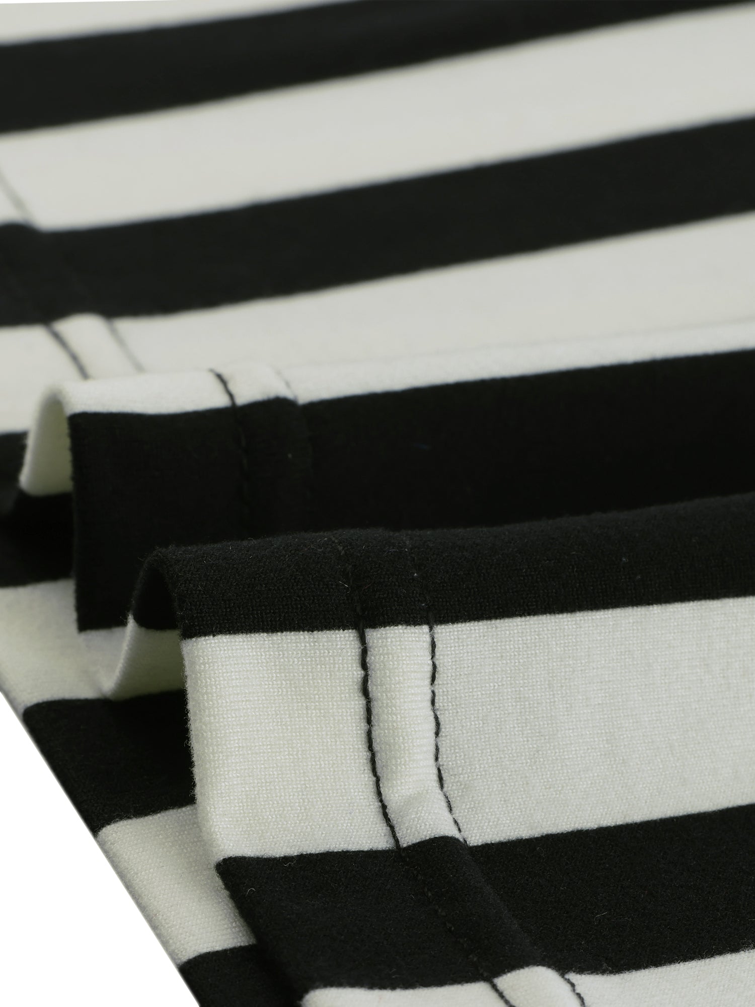 3/4 Sleeve Round Neck Casual Striped T-Shirt