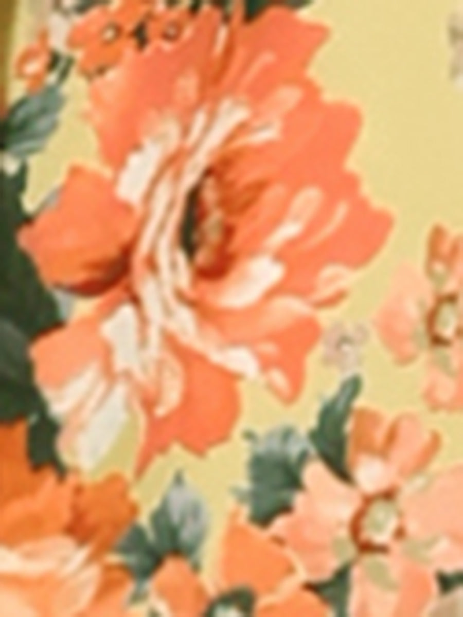 Open Front Notch Lapel Floral Business Casual Suit Blazer