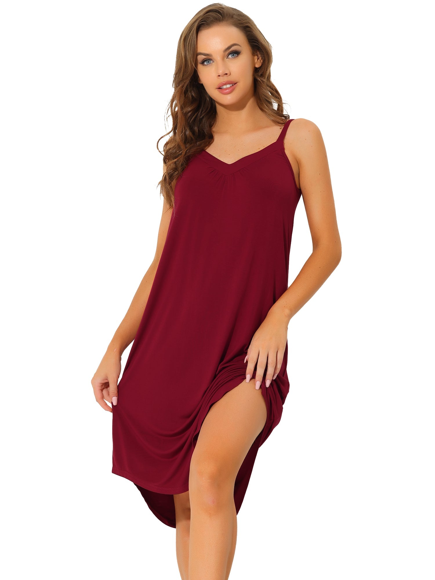 Spaghetti Strap Cami Nightdress Lounge Pajama Dress Nightgown