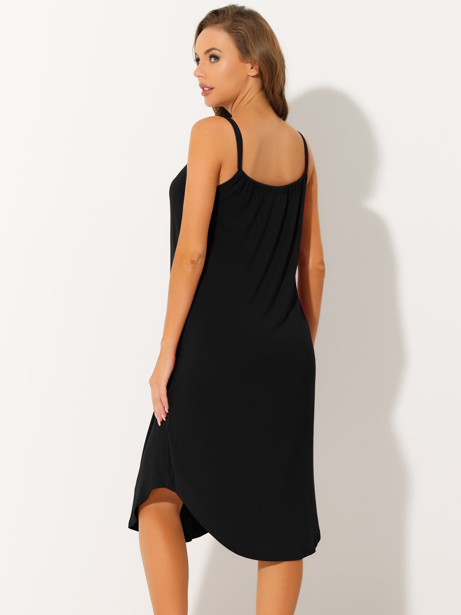 Spaghetti Strap Cami Nightdress Lounge Pajama Dress Nightgown