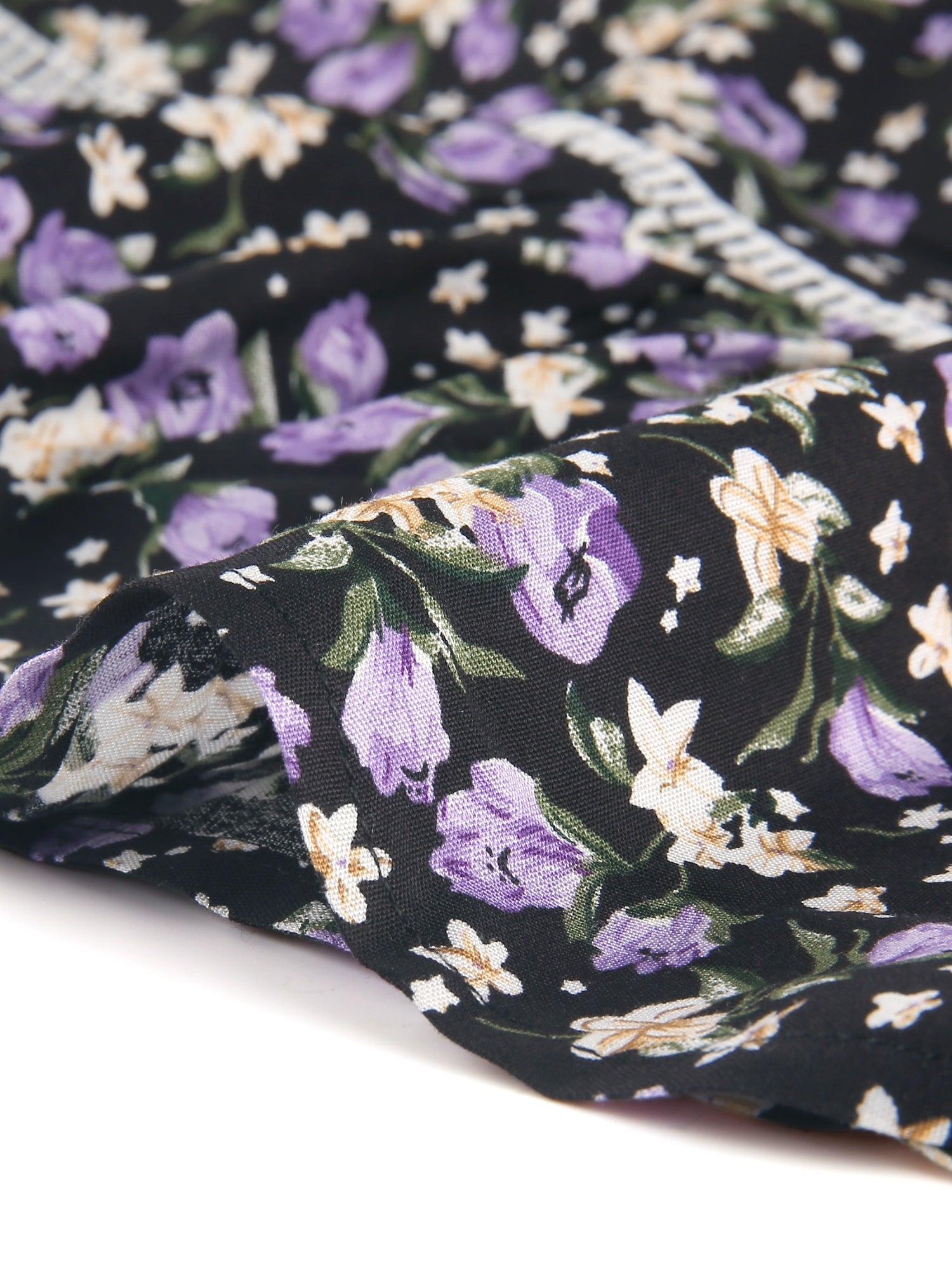 Midi Smocked Cap Short Sleeve Floral Fit and Flare Dress