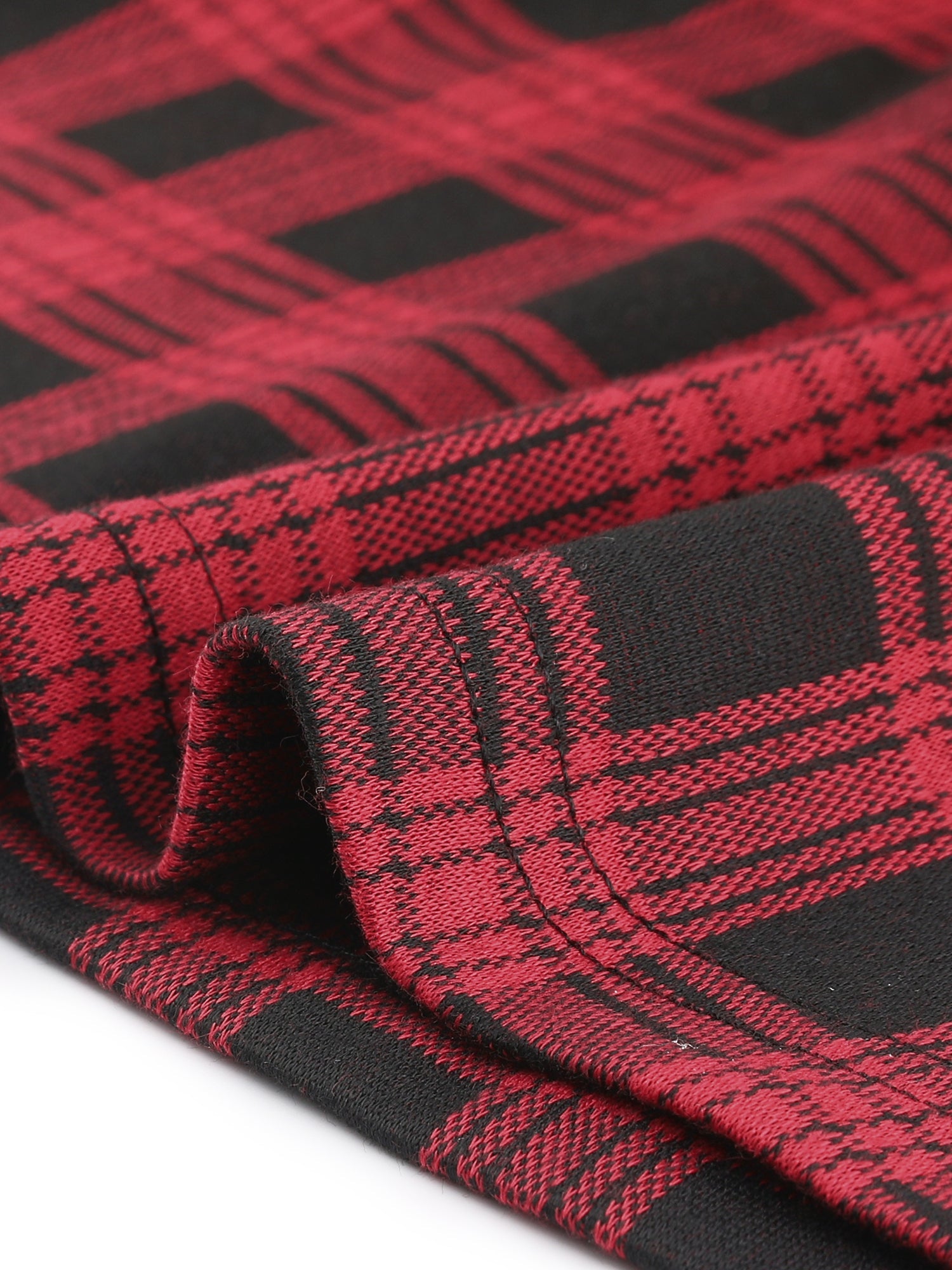 Plaid Sleeveless Fit and Flare Houndstooth Work Dress