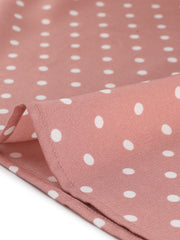 Polka Dots Print V Neck Short Sleeve Elegant Work Office Tops