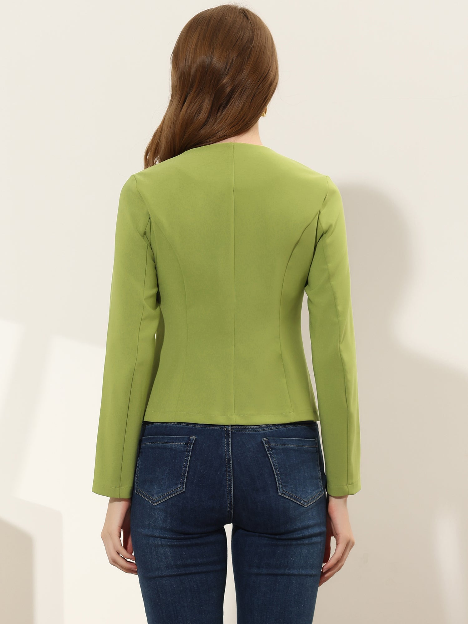 Fall Casual Jacket Elegant Button Front Work Office Blazer