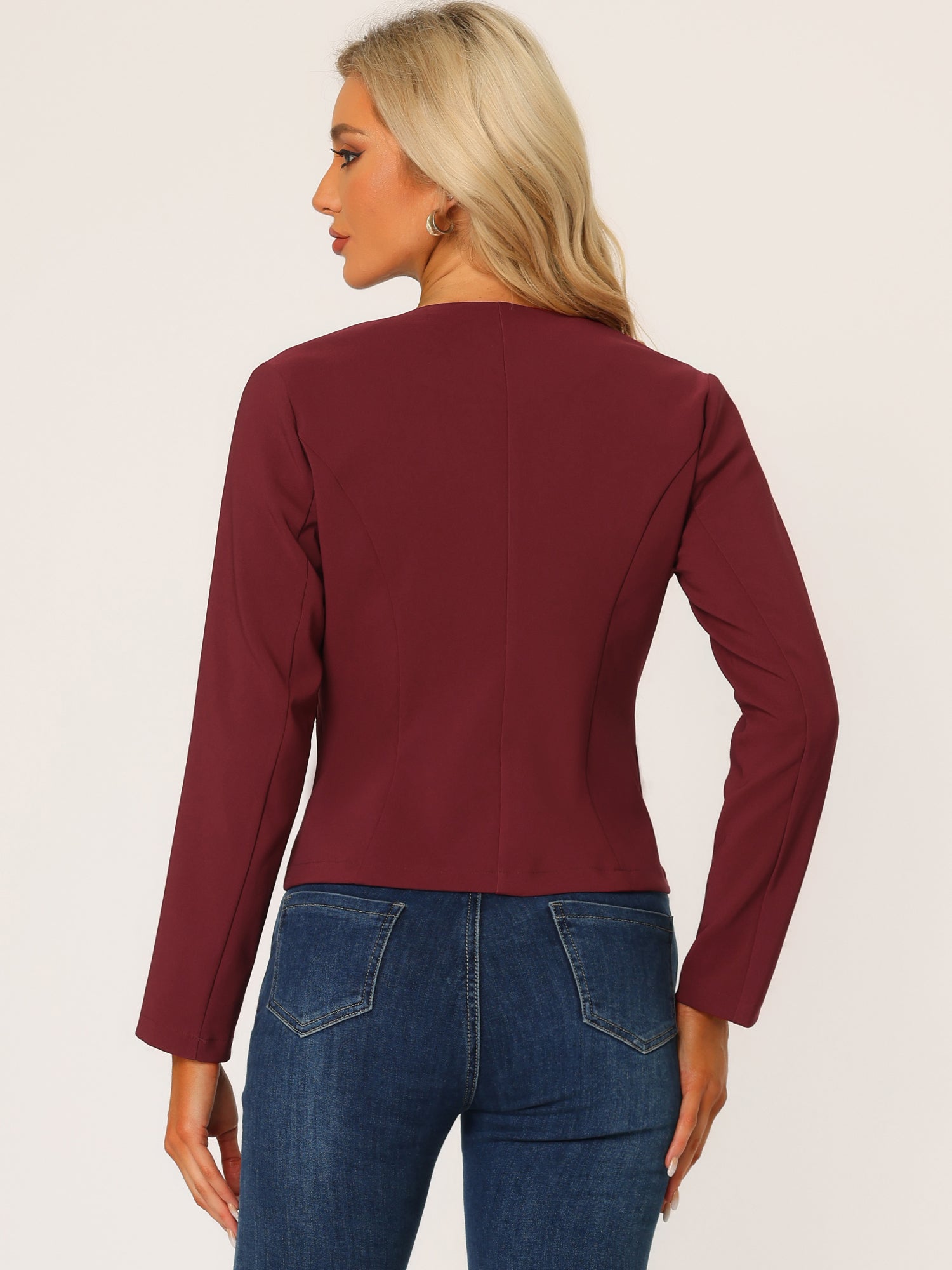 Fall Casual Jacket Elegant Button Front Work Office Blazer