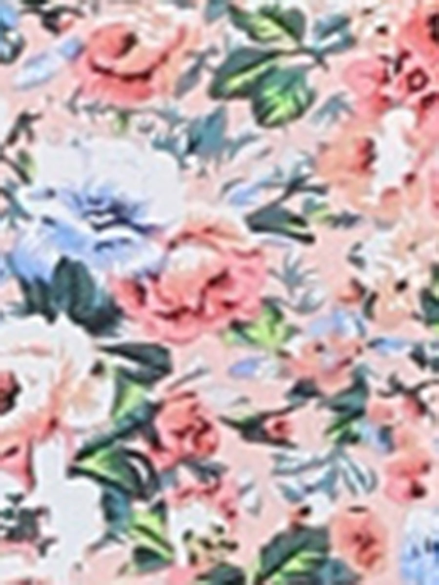 Peter Pan Collar Flowy Short Sleeve Ruffle Summer Floral Shirt Dress