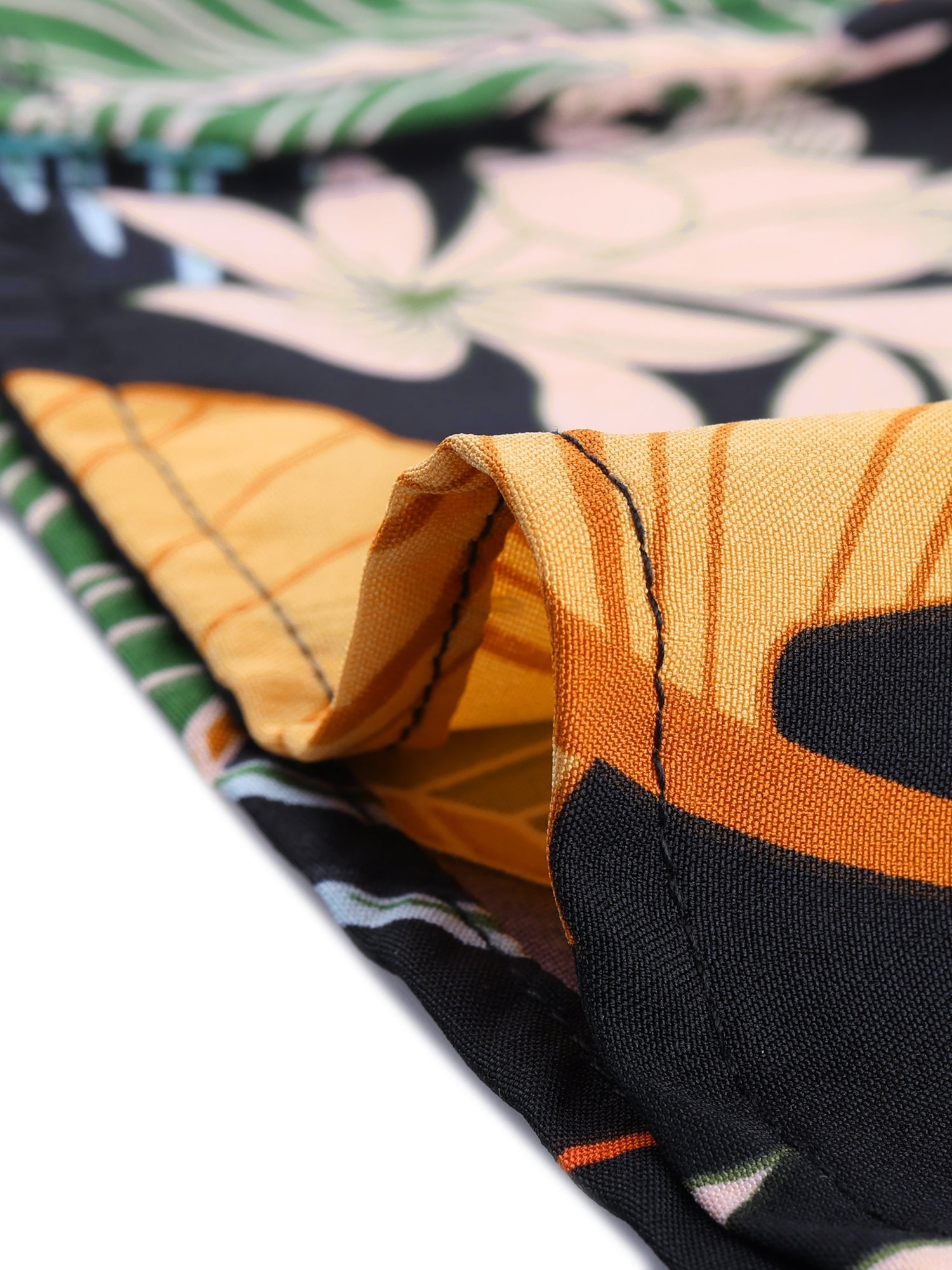 Hawaiian Floral Leaves Tropical Button Down Shirt
