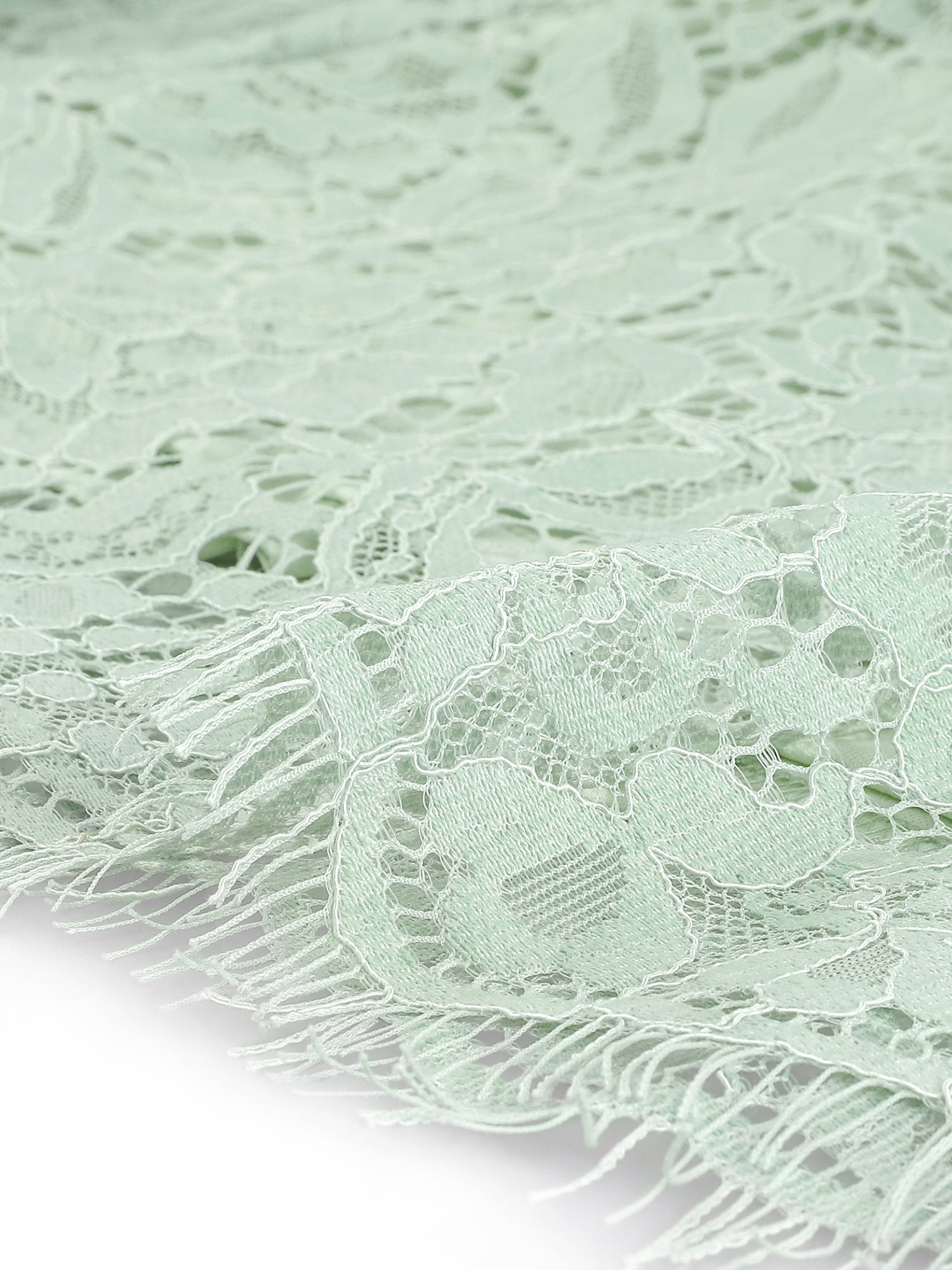 Lace Long Sleeve Ruffle Stand Neck Floral Blouse