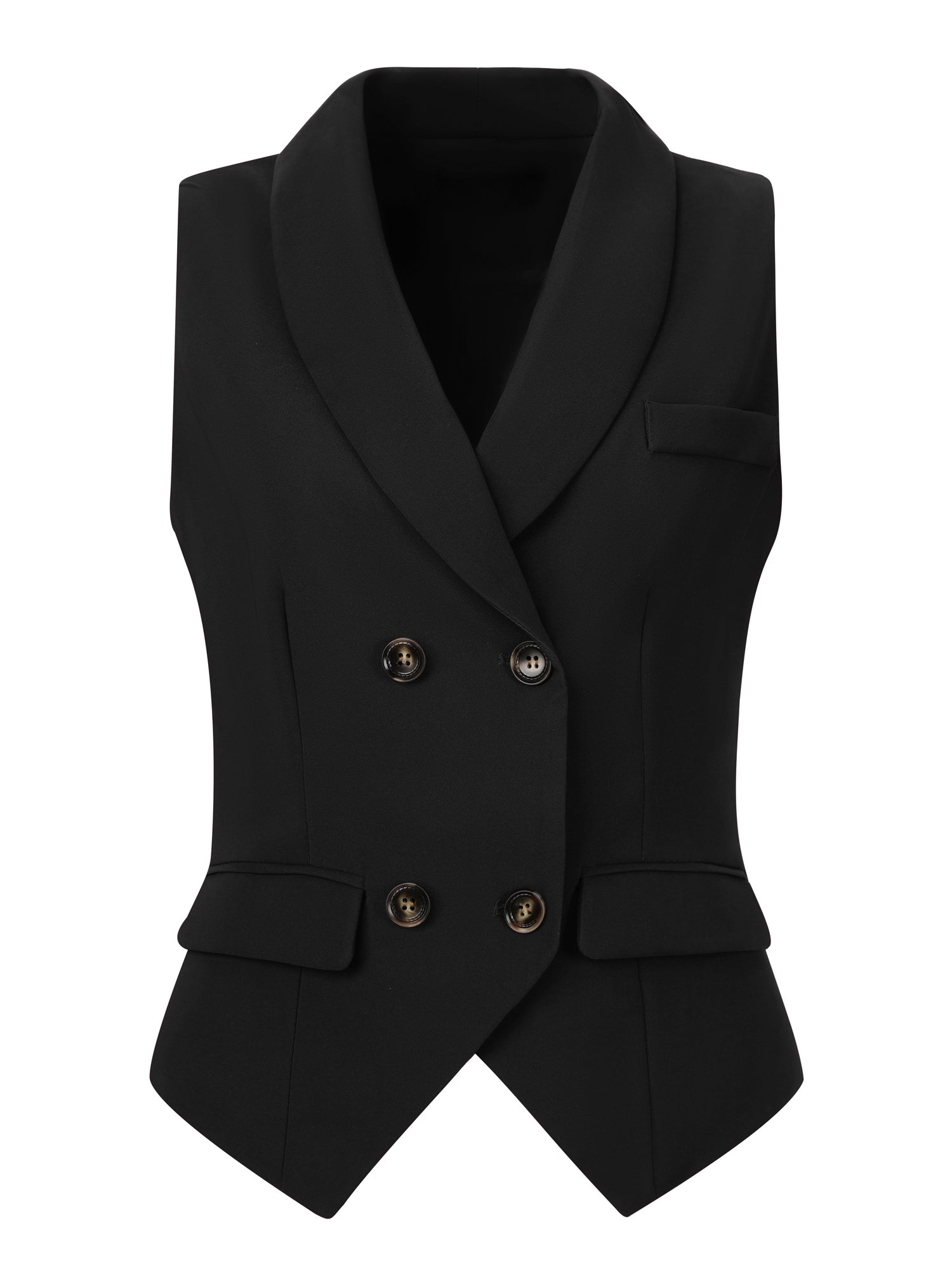 Lapel Collar Dressy Versatile Racerback Suit Vest Waistcoat