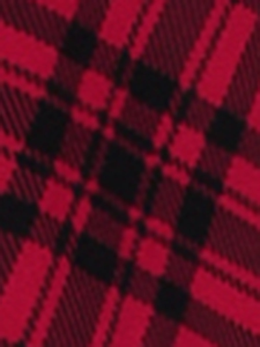 Plaid Lace-Up Gothic Sleeveless Tartan Mini Club Party Dress